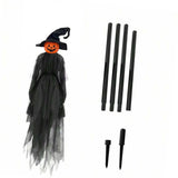 Maxbell Glowing Witch with Lights Large Pumpkin Witch Ornament for Holiday Yard