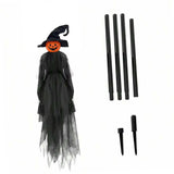 Maxbell Glowing Witch with Lights Large Pumpkin Witch Ornament for Holiday Yard