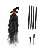 Maxbell Glowing Witch with Lights Large Pumpkin Witch Ornament for Holiday Yard