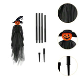 Maxbell Glowing Witch with Lights Large Pumpkin Witch Ornament for Holiday Yard