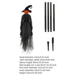 Maxbell Glowing Witch with Lights Large Pumpkin Witch Ornament for Holiday Yard