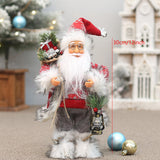 Maxbell Santa Claus Figurine Cute Santa Doll for Indoor Outdoor Festival Celebration White