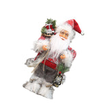 Maxbell Santa Claus Figurine Cute Santa Doll for Indoor Outdoor Festival Celebration Red