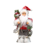 Maxbell Santa Claus Figurine Cute Santa Doll for Indoor Outdoor Festival Celebration Red