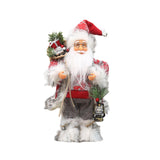 Maxbell Santa Claus Figurine Cute Santa Doll for Indoor Outdoor Festival Celebration Red