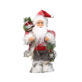 Maxbell Santa Claus Figurine Cute Santa Doll for Indoor Outdoor Festival Celebration Red