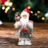 Maxbell Santa Claus Figurine Cute Santa Doll for Indoor Outdoor Festival Celebration Red