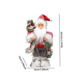 Maxbell Santa Claus Figurine Cute Santa Doll for Indoor Outdoor Festival Celebration Red