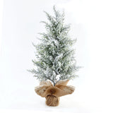 Artificial Christmas Tree Artificial Snow Xmas Tree for Shelf Fireplace Home