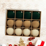 12Pcs Christmas Ball Ornaments Gifts Xmas Decor for Wedding Restaurant Hotel Style A