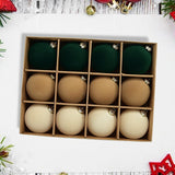 12Pcs Christmas Ball Ornaments Gifts Xmas Decor for Wedding Restaurant Hotel Style A