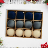 12Pcs Christmas Ball Ornaments Gifts Xmas Decor for Wedding Restaurant Hotel Style B