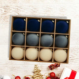 12Pcs Christmas Ball Ornaments Gifts Xmas Decor for Wedding Restaurant Hotel Style B