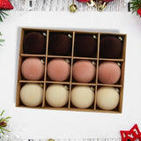 12Pcs Christmas Ball Ornaments Gifts Xmas Decor for Wedding Restaurant Hotel Style C