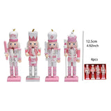 4 Pieces Nutcracker Figurines for Festive Christmas Tree Hanging Decorations