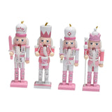 4 Pieces Nutcracker Figurines for Festive Christmas Tree Hanging Decorations