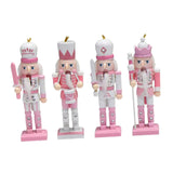 4 Pieces Nutcracker Figurines for Festive Christmas Tree Hanging Decorations