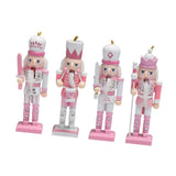 4 Pieces Nutcracker Figurines for Festive Christmas Tree Hanging Decorations