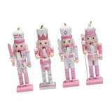 4 Pieces Nutcracker Figurines for Festive Christmas Tree Hanging Decorations