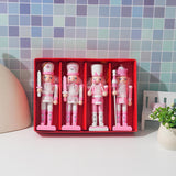 4 Pieces Nutcracker Figurines for Festive Christmas Tree Hanging Decorations