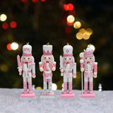 4 Pieces Nutcracker Figurines for Festive Christmas Tree Hanging Decorations