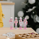 4 Pieces Nutcracker Figurines for Festive Christmas Tree Hanging Decorations