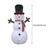 Christmas Inflatable Snowman with Scarf and Hat Funny Lighted Giant Snow Man