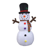 Christmas Inflatable Snowman with Scarf and Hat Funny Lighted Giant Snow Man