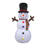 Christmas Inflatable Snowman with Scarf and Hat Funny Lighted Giant Snow Man