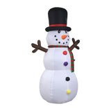 Christmas Inflatable Snowman with Scarf and Hat Funny Lighted Giant Snow Man