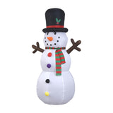 Christmas Inflatable Snowman with Scarf and Hat Funny Lighted Giant Snow Man