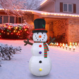 Christmas Inflatable Snowman with Scarf and Hat Funny Lighted Giant Snow Man