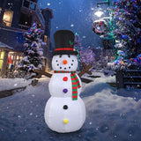 Christmas Inflatable Snowman with Scarf and Hat Funny Lighted Giant Snow Man