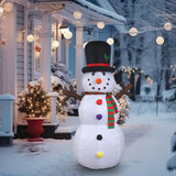 Christmas Inflatable Snowman with Scarf and Hat Funny Lighted Giant Snow Man