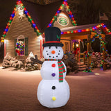 Christmas Inflatable Snowman with Scarf and Hat Funny Lighted Giant Snow Man