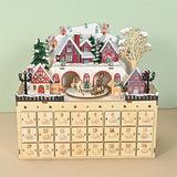 Christmas Advent Calendar 2024 with 24 Drawers for Desktop Office Home Decor