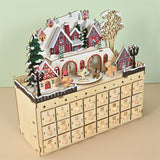 Christmas Advent Calendar 2024 with 24 Drawers for Desktop Office Home Decor