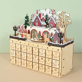 Christmas Advent Calendar 2024 with 24 Drawers for Desktop Office Home Decor