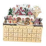 Christmas Advent Calendar 2024 with 24 Drawers for Desktop Office Home Decor