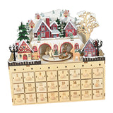 Christmas Advent Calendar 2024 with 24 Drawers for Desktop Office Home Decor