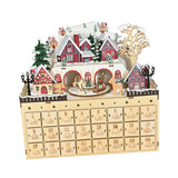 Christmas Advent Calendar 2024 with 24 Drawers for Desktop Office Home Decor