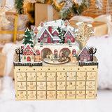 Christmas Advent Calendar 2024 with 24 Drawers for Desktop Office Home Decor