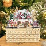 Christmas Advent Calendar 2024 with 24 Drawers for Desktop Office Home Decor