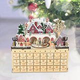 Christmas Advent Calendar 2024 with 24 Drawers for Desktop Office Home Decor