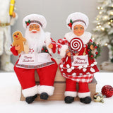 Christmas Chef Ms Claus Figurine Doll Toy for Fireplace Party Supplies Home Style A