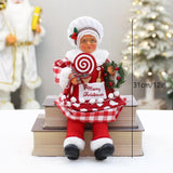 Christmas Chef Ms Claus Figurine Doll Toy for Fireplace Party Supplies Home Style A