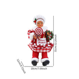 Christmas Chef Ms Claus Figurine Doll Toy for Fireplace Party Supplies Home Style A