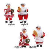 Christmas Chef Ms Claus Figurine Doll Toy for Fireplace Party Supplies Home Style A