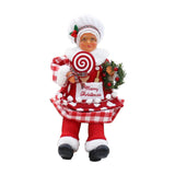 Christmas Chef Ms Claus Figurine Doll Toy for Fireplace Party Supplies Home Style A