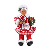 Christmas Chef Ms Claus Figurine Doll Toy for Fireplace Party Supplies Home Style A